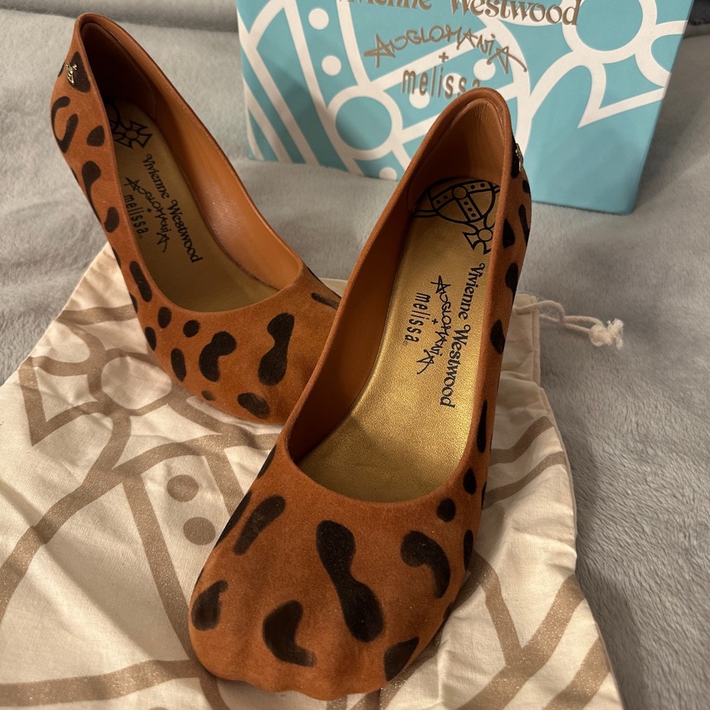 RARE Vivienne Westwood x Melissa Animal Toe Leopard Print Heels